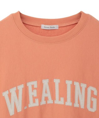 Green Parks 刺しゅうロゴ裏毛プルオーバー Orange