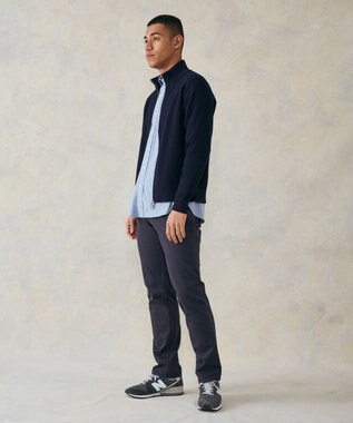J.PRESS MEN 【High twist links】フルジップカーディガン ネイビー系