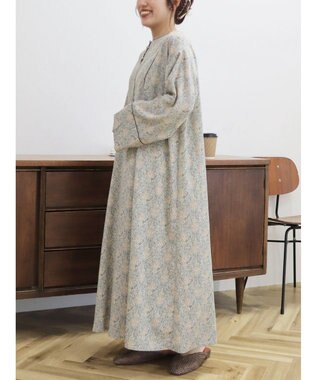 CRAFT STANDARD BOUTIQUE パイピングカフタンワンピース Gray