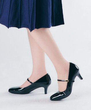 Dominic3 晴雨兼用 メリージェーン レザーパンプス ブラック