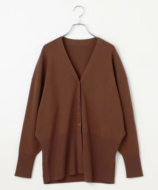 #Newans 【洗える】ファインボタンＶネックカーディガン ブラウン