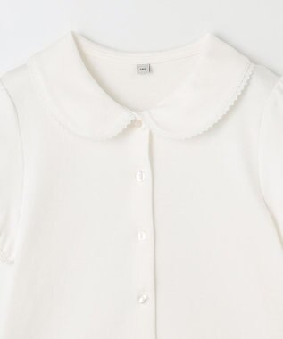 ANY KIDS 丸襟付き 半袖 ブラウス ホワイト