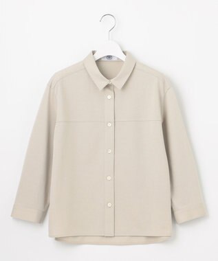 J.PRESS LADIES L 【冷房対策に】タイプライターライクジャージー シャツ カットソー グレージュ系