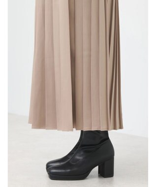 earth music&ecology サテンプリーツスカート Gold