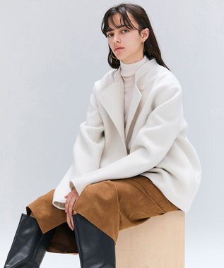 BEIGE， CISCO / フェイクスエードIラインスカート Caramel