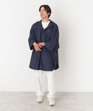MOONBAT POLO RALPH LAUREN レインポンチョ レインベア 50デニール生地／着丈98cm 収納袋付き ネイビーブルー
