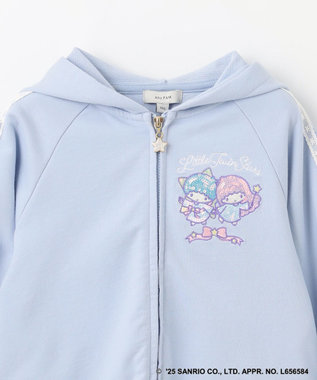 ANY KIDS 【any FAM× リトルツインスターズ 】キキ＆ララ 刺繍パーカー サックスブルー