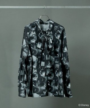 Green Parks ＦＡＮＴＡＳＩＡ／総柄ボウタイブラウス Black