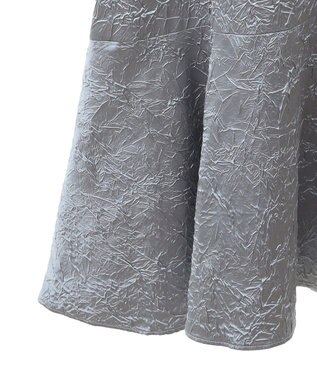 Green Parks ■ＥＳＣＡＲ　エンボスギャザースリーブワンピース Silver