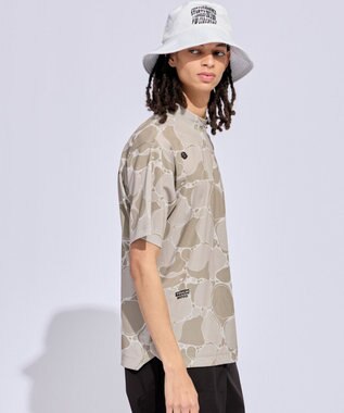 PW CIRCULUS 【MEN】WATER SURFACE プリントモックネックT ゴルフ ベージュ系5