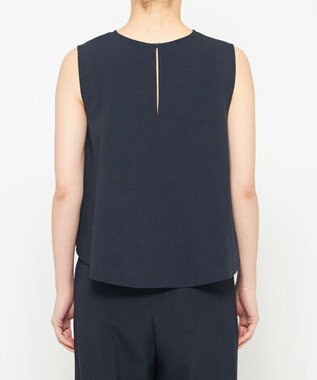 uncrave ウォッシャブルドライサップ テントラインブラウス ネイビー