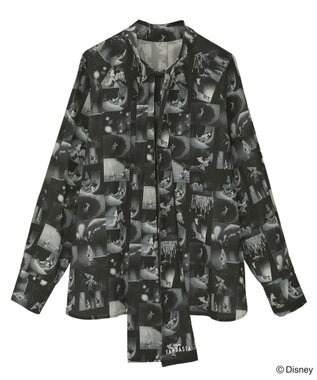 Green Parks ＦＡＮＴＡＳＩＡ／総柄ボウタイブラウス Black