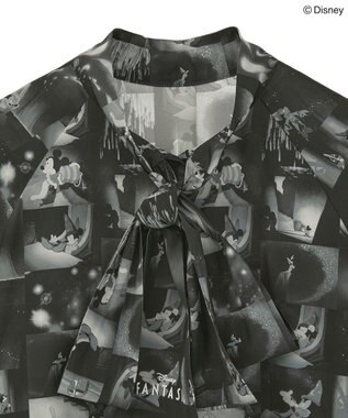 Green Parks ＦＡＮＴＡＳＩＡ／総柄ボウタイブラウス Black