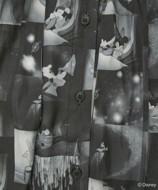 Green Parks ＦＡＮＴＡＳＩＡ／総柄ボウタイブラウス Black