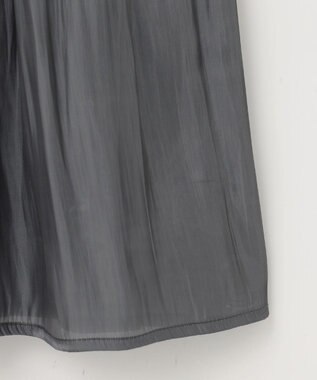 ANY L 【ウエストゴム】シャイニーギャザースカート チャコール