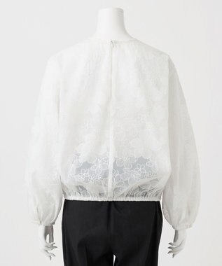 23区 【R(アール)】エンブロイダリーオーガンザ ブラウス ホワイト系