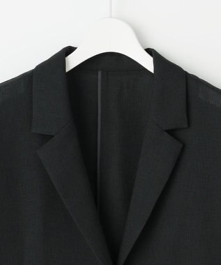 自由区 L 【人気素材・NEWアイテム】ラスティックメッシュハーフスリーブ ジャケット ブラック