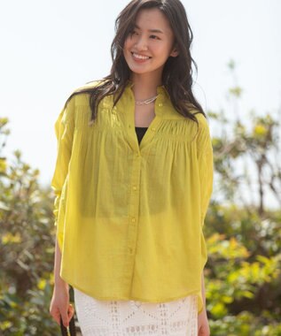 Green Parks 長袖ボイルシャツ Yellow