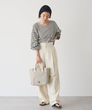 russet コーデュラナイロンスクエアトートバッグ(CE-1750) L.Greige