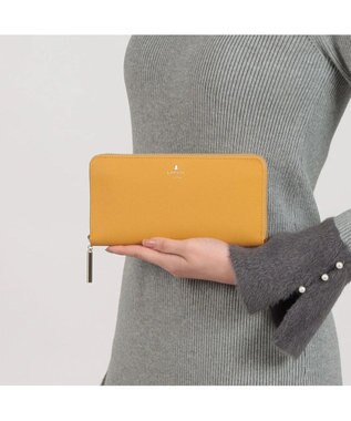 LANVIN en Bleu リュクサンブールカラー ラウンド長財布 マスタード
