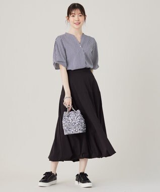 ANY SIS 【洗える】バルーン スカート ブラック