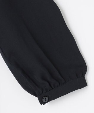 組曲 KIDS 【150-170cm】シフォンプリーツコンビ ワンピース ネイビー系