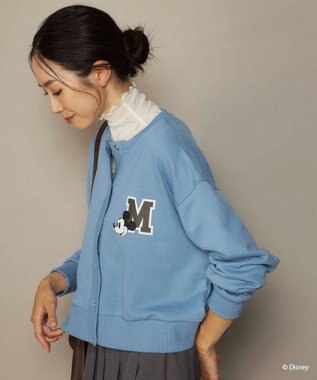 OP／FILA 【ocean pacific】ミッキー/裏毛カーディガン【Disney/ディズニー】 ブルー