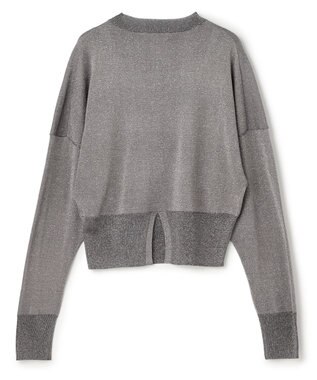 uncrave ラメニット プルオーバー シルバーグレー