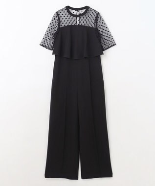 GRACE CONTINENTAL ドットチュールサロペット