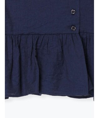 Te chichi ラッフルフリルペプラムブラウス ネイビー