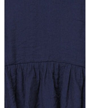 Te chichi ラッフルフリルペプラムブラウス ネイビー