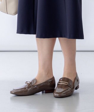 組曲 スクエアトゥローファー ブラウン系