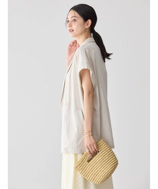 AMERICAN HOLIC 接触冷感Ｗボタンジレ Gray Beige