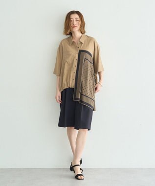 YECCA VECCA 【尾崎紗代子さん着用】タックハーフパンツ Navy