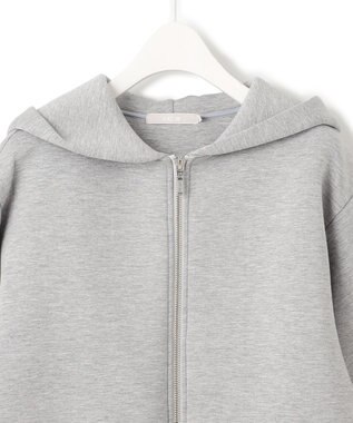 ICB 【洗える】 ビスコースエアーボンディング ジップアップフーディ ライトグレー系