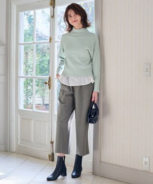 ANY SIS 【洗える】シャーベットカラー ニット ミントブルー