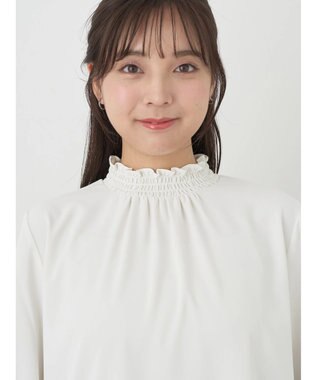 earth music&ecology シャーリングブラウス Off White