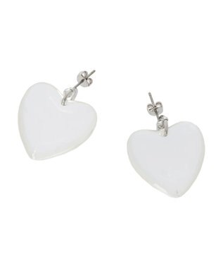 Green Parks ・ＨＡＬＦ　ＴＩＭＥ　クリアハートピアス Clear