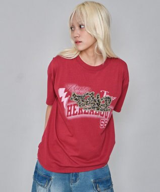 WEGO 【ユニセックス着用ITEM】パターンアップリケグラフィックT（SS） ワイン