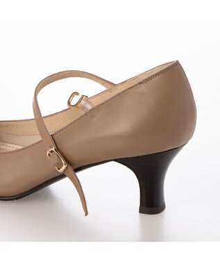 Riz raffinee <Riz raffinee>Vカットアンクルストラップパンプス ダークベージュ