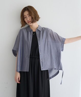 YECCA VECCA サイドスリットドロストシャツ