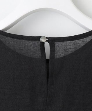 自由区 【WEB限定・接触冷感・洗える】シアーラミーローンイレギュラーヘムスリーブ ブラウス セピア