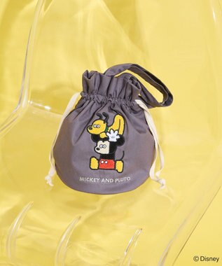 Green Parks Ｍｉｃｋｅｙ　ｆｒｉｅｎｄ　／　サガラ巾着バッグ Charcoal Gray