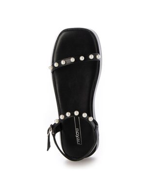 MODE ET JACOMO <noyau>パールデザイン厚底スポーツサンダル ブラック