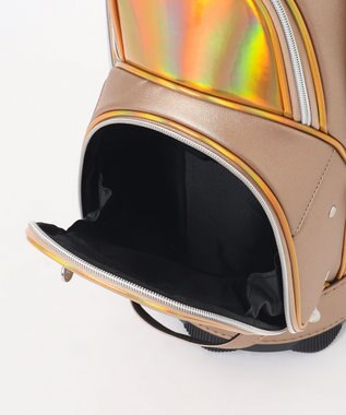 23区GOLF 主役級の華やかさ【UNISEX】ホログラム キャディバッグ 見た目・収納力・機能性抜群 ラウンドに最適！ ベージュ系