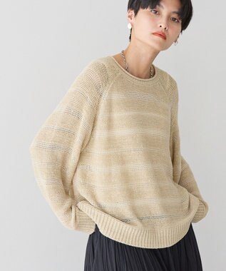 AMERICAN HOLIC 透かし編みニットプルオーバー Beige