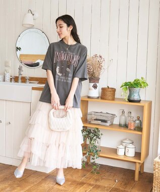 WEGO 【新色追加/ユニセックス着用アイテム/手洗い可/SMLサイズ展開】ピグメントグラフィックT（S） 柄1