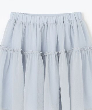 組曲 KIDS 【110-140㎝】シアーチェック スカート サックスブルー系