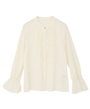 YECCA VECCA フリルデザインブラウス Ivory