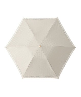 MOONBAT DAKS(ダックス) 晴雨兼用日傘 折りたたみ傘 ハウスチェックジャカード×オーガンジーレース ベージュ